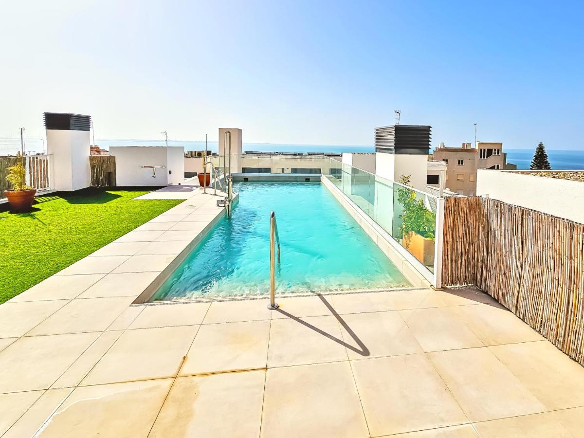 Oceanfront Duplex With A Rooftop Pool And Terrace El Puerto de Santa María Esterno foto